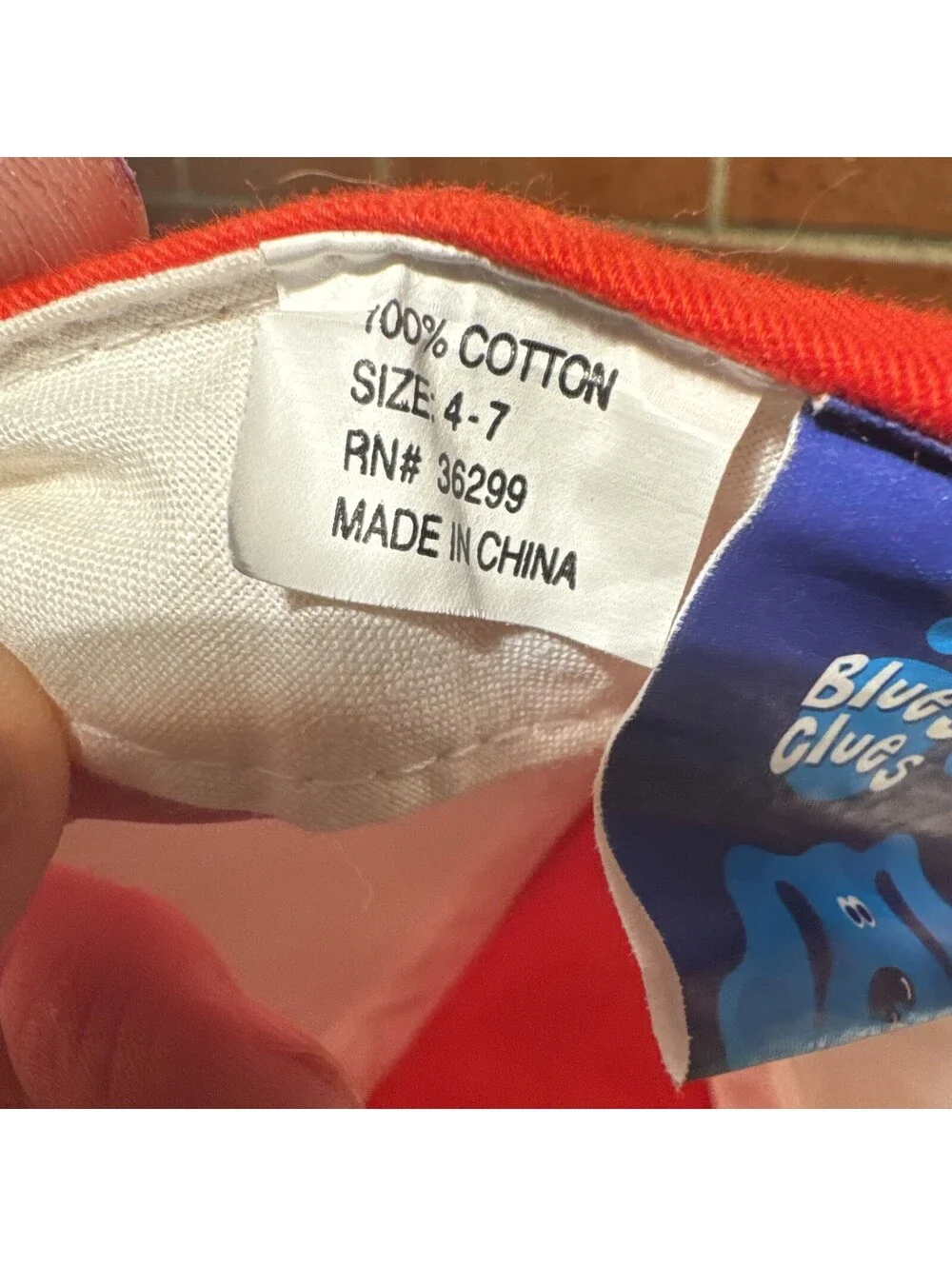VTG Rare 2001 American Boy & Girl Blue's Clues Kids Baseball Hat Stretch Strap